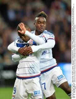 Aktuell Fußball, Frankreich, EA Guingamp - Olympique Lyon Tor durch Claudio Beauvue (ol) - Gnaly Cornet (ol) FOOTBALL : Guingamp vs Lyon - Ligue 1 - 15 08 2015 AnthonyBIBARD FEP 