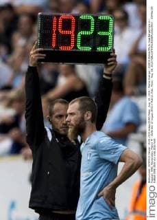 Aug. 15, 2015 - Malmö Sverige - 150815 Malmö FFs Jo Inge Berget byts in - Fussball, SWE, Allsvenskan: Malmö FF - Gefle den 15 august 2015 in Malmö..Foto: News - Aug. 15, 2015 - ZUMAb138