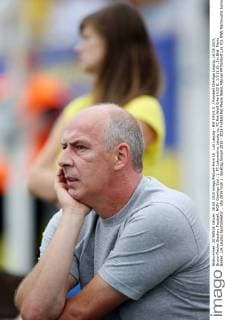 Lok Leipzig - RW Erfurt II. Fussball Oberliga Leipzig, 16.08.2015, Bruno-Plache-Stadion, Fussball, NOFV Oberliga Süd , 1. FC Lokomotive Leipzig vs. FC Rot-Weiß Erfurt U23 II. 1:0 (1:0) , Im Bild: Mario Basler, Lok Leipzig Sportdirektor. ,