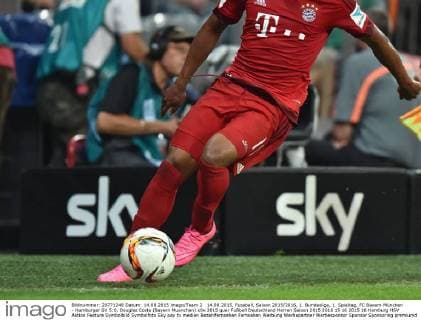 14.08.2015, Fussball, Saison 2015 2016, 1. Bundesliga, 1. Spieltag, FC Bayern München - Hamburger SV 5:0, Douglas Costa (Bayern Muenchen)