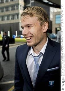 Aug. 18, 2015 - Glasgow, Scotland - Malmö FFs Oscar Lewicki - Champions League, Ankunft der Spieler von Malmö FF - ZUMAb138