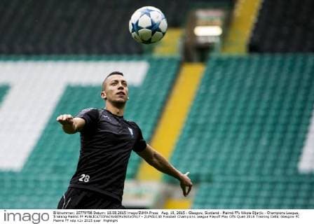 Aug. 18, 2015 - Glasgow, Scotland - Malmö FFs Nikola Djurjic - Champions League, Training Malmö FF - ZUMAb138