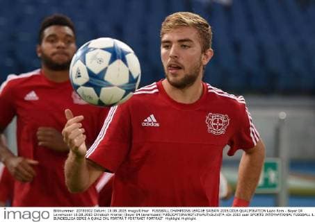 FUSSBALL CHAMPIONS LEAGUE SAISON 2015 2016 QUALIFIKATION Lazio Rom - Bayer 04 Leverkusen 18.08.2015 Christoph Kramer (Bayer 04 Leverkusen) 