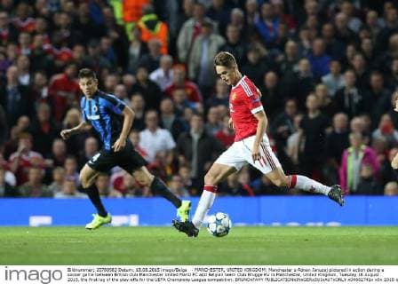- MANCHESTER, UNITED KINGDOM: Manchester s Adnan Januzaj pictured in action during a soccer game between British club Manchester United ManU FC and Belgian team Club Brugge KV in Manchester, United Kingdom, Tuesday 18 August 2015, the first leg of the play-offs for the UEFA Champions League competition. BRUNOxFAHY  x04682741x