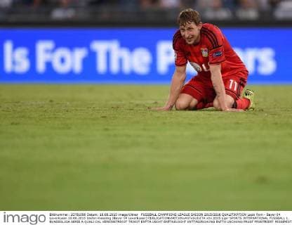 FUSSBALL CHAMPIONS LEAGUE SAISON 2015 2016 QUALIFIKATION Lazio Rom - Bayer 04 Leverkusen 18.08.2015 Stefan Kiessling (Bayer 04 Leverkusen) 
