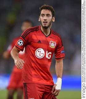 FUSSBALL CHAMPIONS LEAGUE SAISON 2015 2016 QUALIFIKATION Lazio Rom - Bayer 04 Leverkusen 18.08.2015 Hakan Calhanoglu (Bayer 04 Leverkusen) 