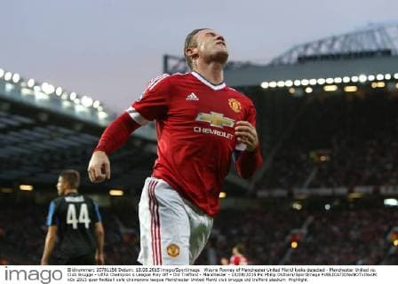 Wayne Rooney of Manchester United ManU looks dejected - Manchester United vs. Club Brugge - UEFA Champion s League Play Off - Old Trafford - Manchester - 18 08 2015 Pic Philip Oldham SportImage EDITORIAL USE ONLY. No use with unauthorised audio, video, data, fixture lists, club league logos or live services. Online in-match use limited to 120 images, no video emulation. No use in betting, games or single club league player publications.
