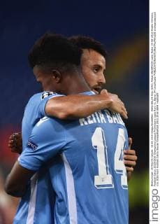 Keita BALDE Diao DIAO, Felipe ANDERSON Lazio Roma 18-08-2015 Stadio Olimpico, Football Calcio 2015 2016 Champions League Preliminary Lazio Rom vs. Bayer 04 Leverkusen andreaxstaccioli