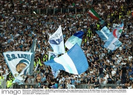 Fans Lazio Supporters Roma 18-08-2015 Stadio Olimpico, Football Calcio 2015 2016 Champions League Preliminary Lazio Rom andreaxstaccioli