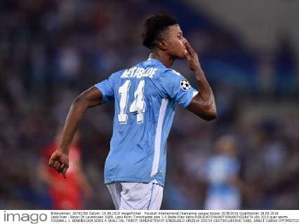 Fussball International Champions League Saison 2015 2016 Qualifikation 18.08.2015 Lazio Rom - Bayer 04 Leverkusen JUBEL Lazio Rom; Torschuetze zum 1-0 Balde Diao Keita 