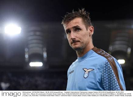 Fussball International Champions League Saison 2015 2016 Qualifikation 18.08.2015 Lazio Rom - Bayer 04 Leverkusen Miroslav Klose (Lazio Rom) 