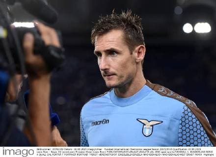 Fussball International Champions League Saison 2015 2016 Qualifikation 18.08.2015 Lazio Rom - Bayer 04 Leverkusen Miroslav Klose (Lazio Rom) 