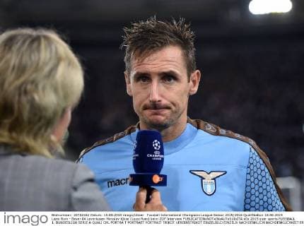 Fussball International Champions League Saison 2015 2016 Qualifikation 18.08.2015 Lazio Rom - Bayer 04 Leverkusen Miroslav Klose (Lazio Rom) beim ZDF Interview 