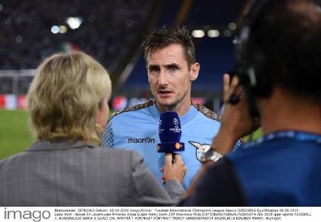 Fussball International Champions League Saison 2015 2016 Qualifikation 18.08.2015 Lazio Rom - Bayer 04 Leverkusen Miroslav Klose (Lazio Rom) beim ZDF Interview 