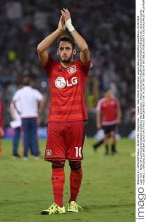 Fussball International Champions League Saison 2015 2016 Qualifikation 18.08.2015 Lazio Rom - Bayer 04 Leverkusen Enttaeuschung Bayer 04 Leverkusen: Hakan Calhanoglu 