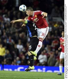 Vormer Rudy Ruud midfielder of Club Brugge and Manchester s Bastian Schweinsteiger FOOTBALL : Manchester United ManU vs FC Brügge KV (Klub) - Champions League Quali - - 18 08 2015 Photonews Panoramic 