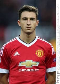 Matteo Darmian of Manchester United ManU - Manchester United vs. Club Brugge - UEFA Champion s League Play Off - Old Trafford - Manchester - 18 08 2015 Pic Philip Oldham SportImage EDITORIAL USE ONLY. No use with unauthorised audio, video, data, fixture lists, club league logos or live services. Online in-match use limited to 120 images, no video emulation. No use in betting, games or single club league player publications.