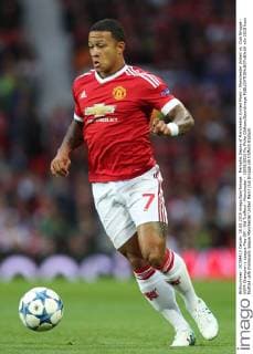 Memphis Depay of Manchester United ManU - Manchester United vs. Club Brugge - UEFA Champion s League Play Off - Old Trafford - Manchester - 18 08 2015 Pic Philip Oldham SportImage EDITORIAL USE ONLY. No use with unauthorised audio, video, data, fixture lists, club league logos or live services. Online in-match use limited to 120 images, no video emulation. No use in betting, games or single club league player publications.