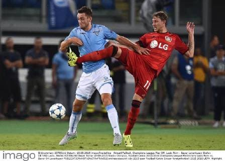 Aktuell Fußball, Champions League Play Off, Lazio Rom - Bayer Leverkusen Stefan DE VRIJ Lazio, Stefan KIESSLING Bayer Roma 18-08-2015 Stadio Olimpico, Football Calcio 2015 2016 Champions League Preliminary Lazio Rom vs. Bayer 04 Leverkusen andreaxstaccioli