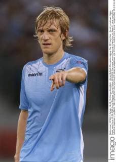 Aktuell Fußball, Champions League Play Off, Lazio Rom - Bayer Leverkusen Dusan Basta Lazio Roma 18-08-2015 Stadio Olimpico, Football Calcio 2015 2016 Champions League Preliminary Lazio Rom vs. Bayer 04 Leverkusen Foto Sebastian Seglingen Insidefoto SebastianxSeglingen