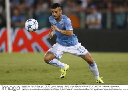 Aktuell Fußball, Champions League Play Off, Lazio Rom - Bayer Leverkusen Felipe ANDERSON Lazio Roma 18-08-2015 Stadio Olimpico, Football Calcio 2015 2016 Champions League Preliminary Lazio Rom vs. Bayer 04 Leverkusen Foto Sebastian Seglingen Insidefoto SebastianxSeglingen