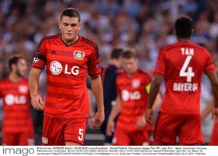 Aktuell Fußball, Champions League Play Off, Lazio Rom - Bayer Leverkusen Kyriakos Papadopoulos Leverkusen. Roma 18-08-2015 Stadio Olimpico, Football Calcio 2015 2016 Champions League Preliminary Lazio Rom vs. Bayer 04 Leverkusen AntoxBaldassarre