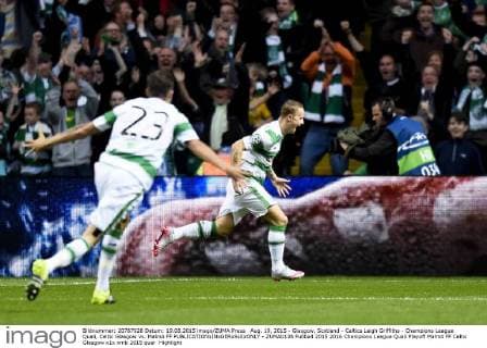 Aug. 19, 2015 - Glasgow, Scotland - Celtics Leigh Griffiths - Champions League Quali, Celtic Glasgow vs. Malmö FF  - ZUMAb138