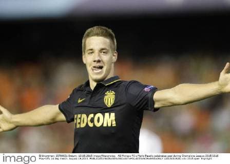 AS Monaco FC s Mario Pasalic celebrates goal during Champions League 2015 2016 Play-Offs 1st leg match. August 19,2015.  (2015081926)