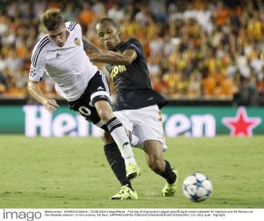 First leg of Champions League playoff Quali match between FC Valencia and AS Monaco at the Mestalla stadium. In this picture, De Paul. xAMPAROxSIMOx 
