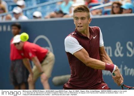 Aug. 19, 2015 - Mason, Ohio, United States - BORNA CORIC in action in his match v. S. Wawrinka at the Western & Southern Open in Mason Ohio on Wednesday 19 August 2015 Tennis 2015 -Western & Southern Open - Day 3 - ZUMAl132