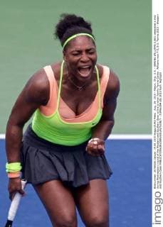 Aug. 19, 2015 - Mason, Ohio, U.S. - SERENA WILLIAMS (USA) celebrates a shot during Wednesday s round of the Western and Southern Open at the Lindner Family Tennis Center. Williams won 7-5, 6-3. Tennis 2015 - Western and Southern Open - ZUMAs304