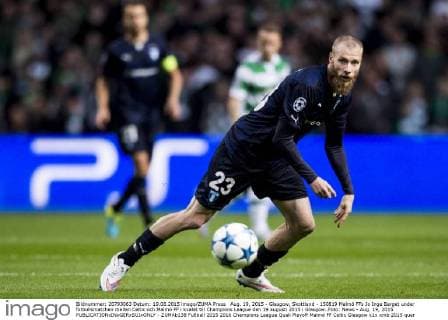Aug. 19, 2015 - Glasgow, Skottland - 150819 Malmö FFs Jo Inge Berget under fotbollsmatchen mellan Celtic och Malmö FF i kvalet till Champions League den 19 augusti 2015 i Glasgow..Foto: News - Aug. 19, 2015 - ZUMAb138