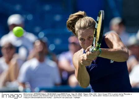Aug. 20, 2015 - Mason, Ohio, USA - Karin Knapp (ITA) in action during Thursday s round of the Western and Southern Open at at the Lindner Family Tennis Center , Mason, Oh. Tennis 2015 - Western And Southern Open - ZUMAs304