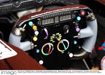 Belgian Grand Prix, Spa - Francorchamps 20 - 23 August 2015 20.08.2015 - Steering wheel of Sahara Force India F1 VJM08 