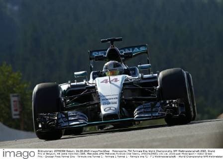 Motorsports: FIA Formula One World Championship WM Weltmeisterschaft 2015, Grand Prix of Belgium, 44 Lewis Hamilton (GBR, Mercedes AMG Petronas Formula One Team), xHOCHxZWEIx