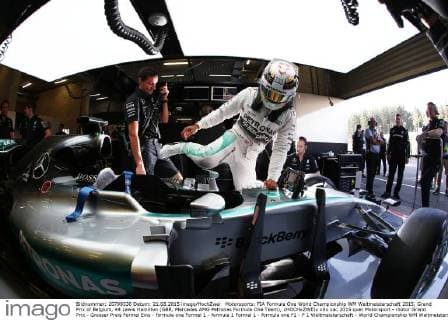 Motorsports: FIA Formula One World Championship WM Weltmeisterschaft 2015, Grand Prix of Belgium, 44 Lewis Hamilton (GBR, Mercedes AMG Petronas Formula One Team), xHOCHxZWEIx