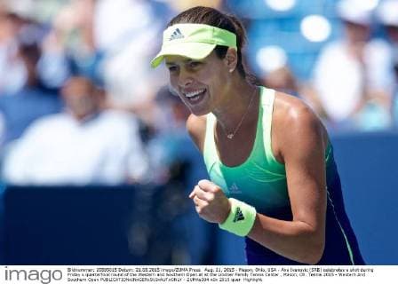 Aug. 21, 2015 - Mason, Ohio, USA - Ana Ivanovic (SRB) celebrates a shot during Friday s quarterfinal round of the Western and Southern Open at at the Lindner Family Tennis Center , Mason, Oh. Tennis 2015 - Western And Southern Open - ZUMAs304