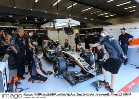 Belgian Grand Prix, Spa - Francorchamps 20 - 23 August 2015 22.08.2015 - Free Practice 3, Sergio Perez (MEX) Sahara Force India F1 VJM08 