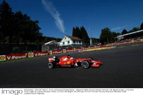 Sebastian Vettel, Scuderia Ferrari, formula 1 GP, Belgien in Spa, 22.08.2015 Photo:mspb Jerry Andre Sebastian Vettel, formula 1 GP, Belgien