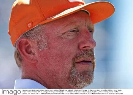 Aktuell Tennis, ATP Turnier in Cincinnati Aug. 22, 2015 - Mason, Ohio, USA - Boris Becker watches action during Saturday s semifinal round of the Western and Southern Open at at the Lindner Family Tennis Center , Mason, Oh. Tennis 2015 - Western And Southern Open - ZUMAs304