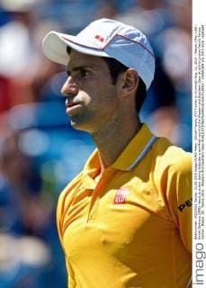 Aktuell Tennis, ATP Turnier in Cincinnati Aug. 22, 2015 - Mason, Ohio, USA - Novak Djokovic (SRB) reacts to a shot during Saturday s semifinal round of the Western and Southern Open at at the Lindner Family Tennis Center , Mason, Oh. Tennis 2015 - Western And Southern Open - ZUMAs304
