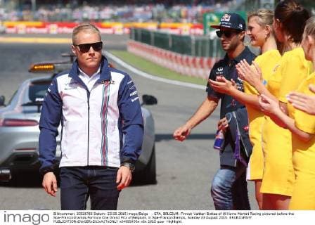- SPA, BELGIUM: Finnish Valtteri Bottas of Williams Martini Racing pictured before the Spa-Francorchamps Formula One Grand Prix of Belgium, in Spa-Francorchamps, Sunday 23 August 2015. BRUNOxFAHY  x04685409x