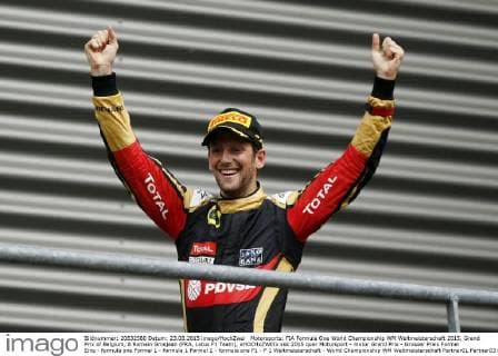 Motorsports: FIA Formula One World Championship WM Weltmeisterschaft 2015, Grand Prix of Belgium, 8 Romain Grosjean (FRA, Lotus F1 Team), xHOCHxZWEIx