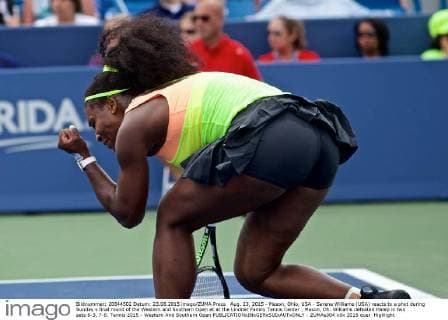 Aug. 23, 2015 - Mason, Ohio, USA - Serena Williams (USA) reacts to a shot during Sunday s final round of the Western and Southern Open at at the Lindner Family Tennis Center , Mason, Oh. Williams defeated Halep in two sets 6-3, 7-6. Tennis 2015 - Western And Southern Open - ZUMAs304