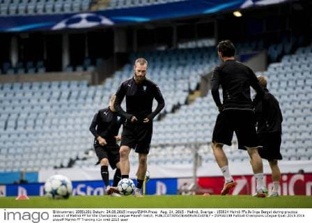 Aug. 24, 2015 - Malmö, Sverige - 150824 Malmö FFs Jo Inge Berget during practice session of Malmö FF for the Champions League Playoff match. - ZUMAb138