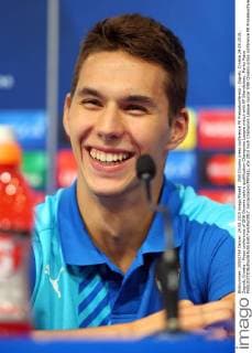 GNK Dinamo press conference PK Pressekonferenz - Zagreb, Croatia 24.08.2015., Zagreb, Croatia - Press conference of GNK Dinamo before qualification Champions League match with KF Skenderbeu. Marko Pjaca  JuricaxGaloic PIXSELL