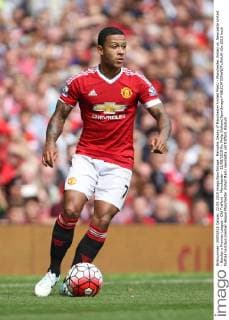 Memphis Depay of Manchester United ManU - Manchester United vs. Newcastle United - Barclay s Premier League - Old Trafford - Manchester - 22 08 2015 Pic Philip Oldham SportImage EDITORIAL USE ONLY. No use with unauthorised audio, video, data, fixture lists, club league logos or live services. Online in-match use limited to 120 images, no video emulation. No use in betting, games or single club league player publications.