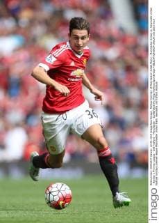 Matteo Darmian of Manchester United ManU - Manchester United vs. Newcastle United - Barclay s Premier League - Old Trafford - Manchester - 22 08 2015 Pic Philip Oldham SportImage EDITORIAL USE ONLY. No use with unauthorised audio, video, data, fixture lists, club league logos or live services. Online in-match use limited to 120 images, no video emulation. No use in betting, games or single club league player publications.