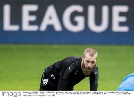Aug. 24, 2015 - Malmö, Sverige - 150824 Malmö FFs Jo Inge Berget during practice session of Malmö FF for the Champions League Playoff match. - ZUMAb138