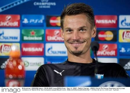 Aug. 24, 2015 - Malmö, Sverige - 150824 Malmö FFs Markus Rosenberg during press conference of Malmö FF for the Champions League Playoff match.  - ZUMAb138